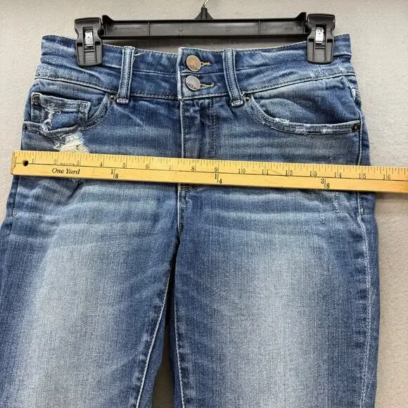 BKE Jeans Women's 25 (2) Blue Stella Mid-Rise Slim Fit Ankle Skinny Preppy - Picture 10 of 13